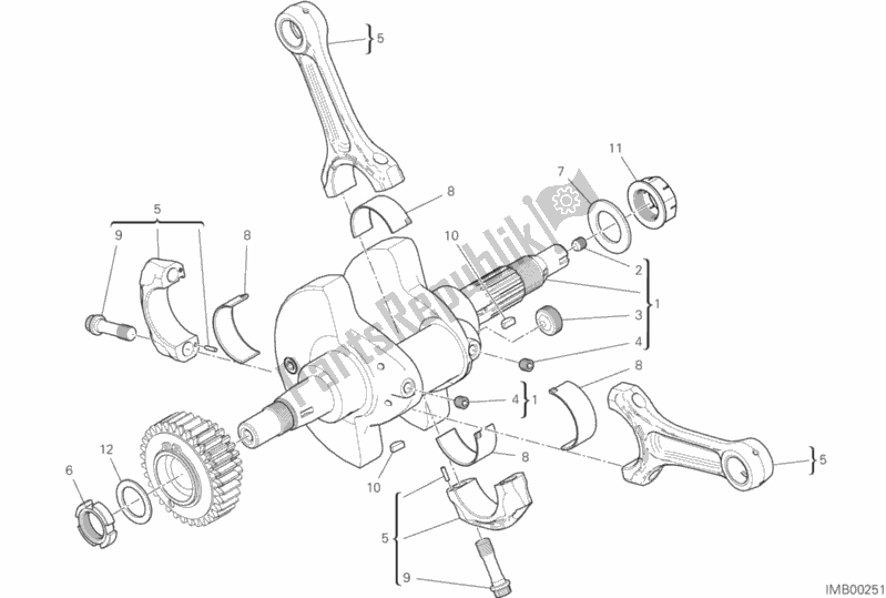 All parts for the Connecting Rods of the Ducati Multistrada 950 USA 2020